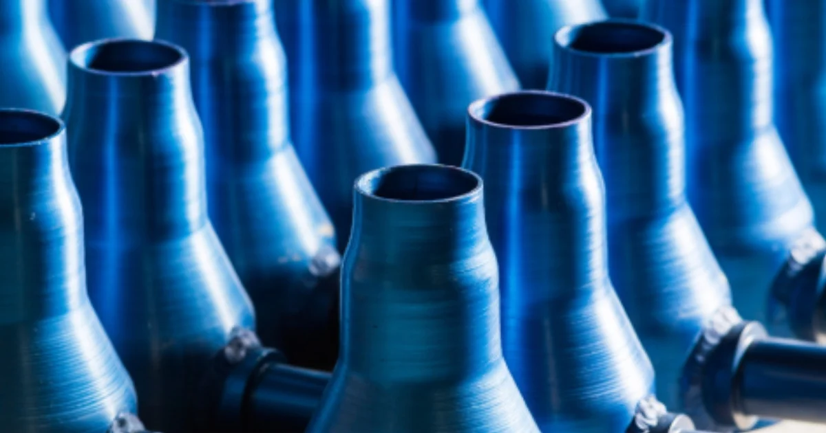 Blue air cannons grouped together