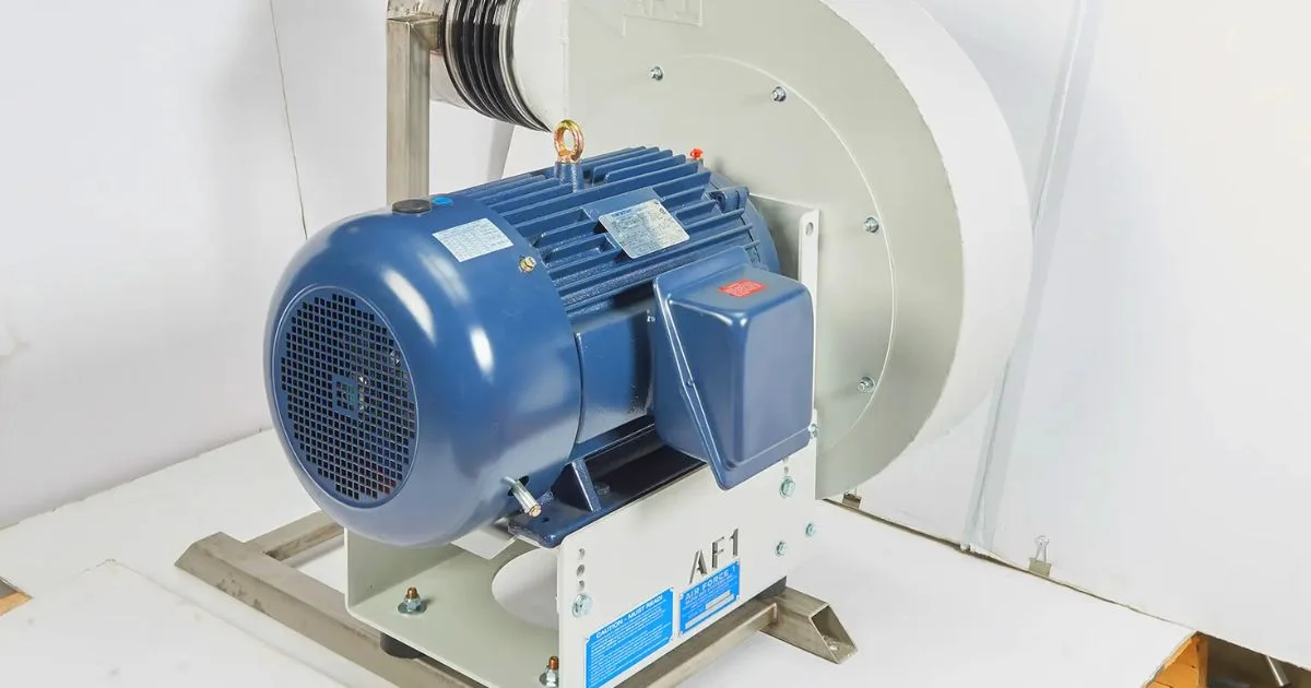 Industrial direct blow-off fan system for air movement and ventilation