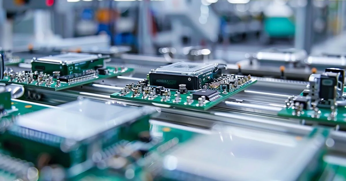 Electronic assemblies on automated production line