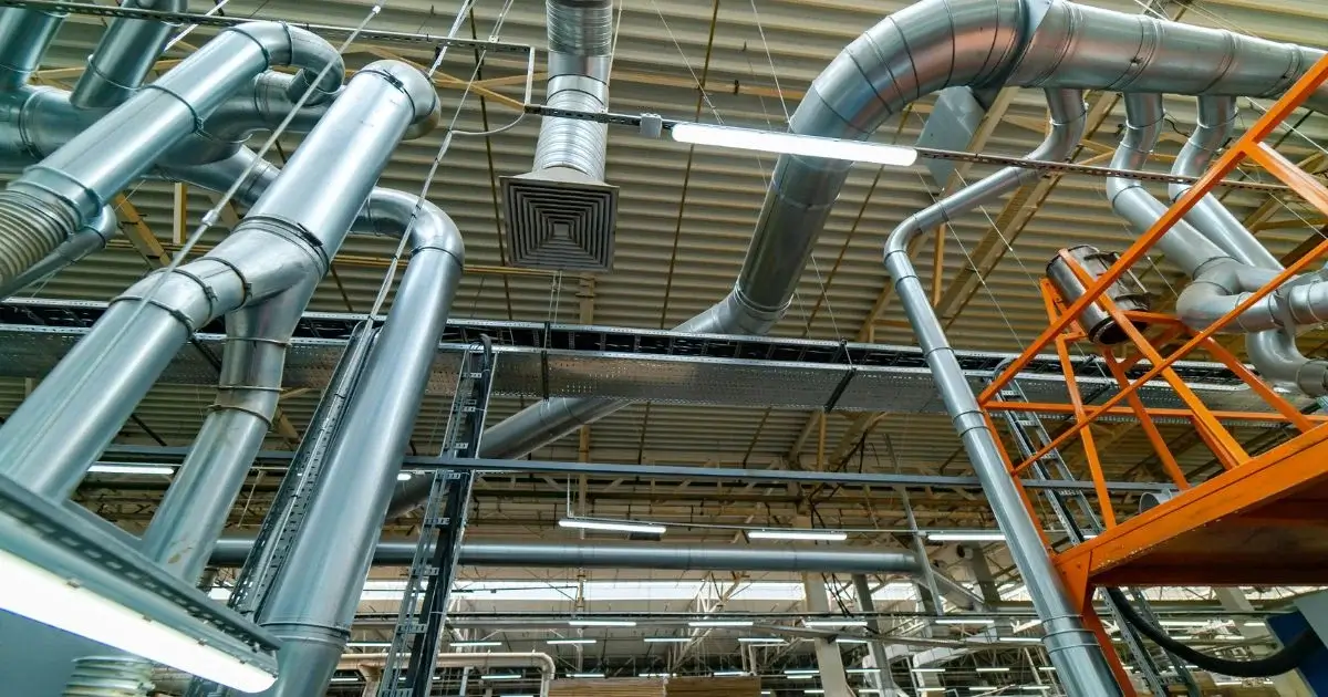 Industrial ventilation and ductwork system installation